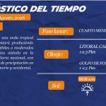 Estado del tiempo para hoy martes 11 de agosto