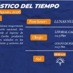 Estado del tiempo para hoy jueves 13 de agosto