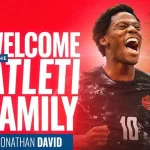 El Atlético ficha al delantero Jonathan David hasta final de campaña con opción de compra